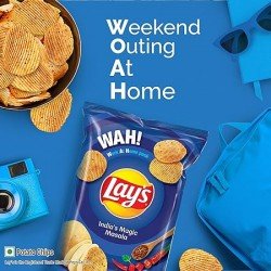 Lay's Potato Chips, India's Masala Magic Flavour, Crunchy Chips & Snacks 73g/ 78g (Weight May Vary)