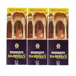 Darshan Incense - Bharath Darshan Incense Sticks (Agarbatti) 180 Grams Box - Pack of 3 (540g) : 390 Sticks