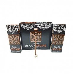 Darshan Incense - Black Stone Incense Jumbo Dhoop Agarbatti 18g Box Pack of 12 (216g)