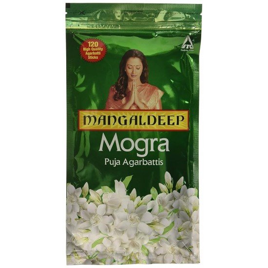 Mangaldeep Mogra Gold Agarbatti Ziplock - 120 Sticks