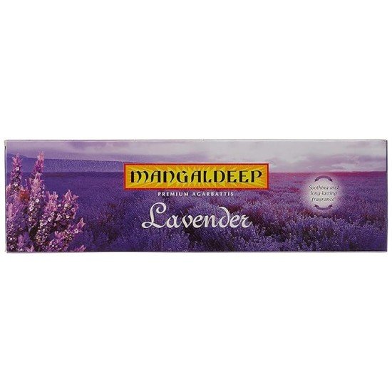 Mangaldeep Premium Agarbattis - Lavender, 84 Pieces Carton