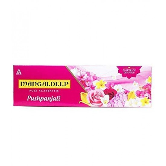 Mangaldeep Pushpanjali Incense Sticks, Flowers of Devotion, 80 Sticks