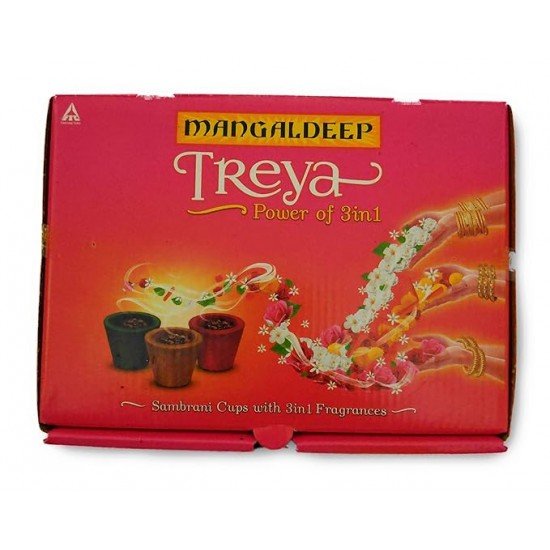 Mangaldeep Treya Power of 3in1 Sambrani Cups - 9 Cups