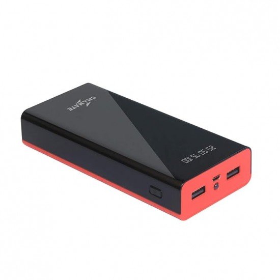 CALL MATE T100 Power Bank 20000 mAh with Dual USB Ports and Semi Digital Battery Indicator with Torch (Red)