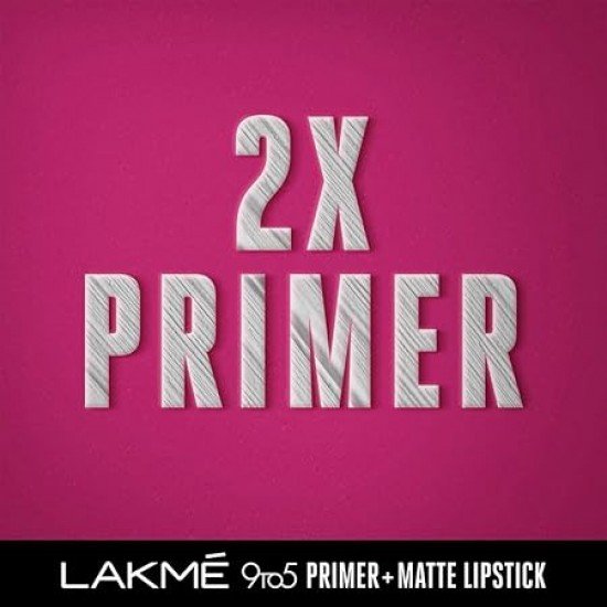 Lakme 9TO5 Primer + Matte Lip Color MB2 Caramel Latte, 3.6 g