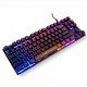 RPM Euro Games Gaming Keyboard Wired | 87 Keys Space Saving Design | Membrane Keyboard with Mechanical Feel | LED Backlit & Spill Proof Design