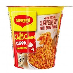 MAGGI Instant Cuppa Noodles, Chilly Chow - 70g Pack | New Recipe | Delicious Slurpy Saucy Taste | With Extra Veggies