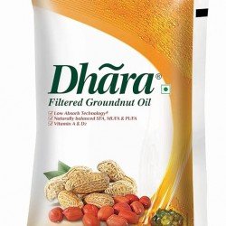 Dhara Filtered Groundnut Oil, 1L