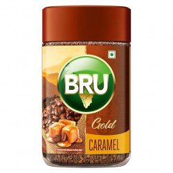 Bru Gold Caramel 100g | Flavoured Instant Coffee | Flavourful Twist to Your Everyday Coffee | Made with Freeze-Dried Coffee | Makes 80 cups 