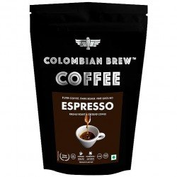 Colombian Brew Arabica Espresso Filter Coffee Powder, Roast & Ground Strong, 1kg