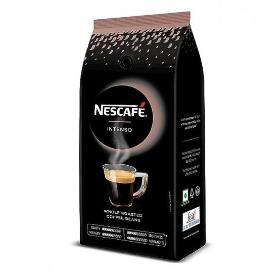 Nescafe Intenso Whole Roasted Coffee Beans, 1Kg Arabica and Robusta Blend, Bag