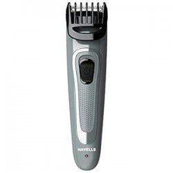 Havells BT5100C Rechargeable Men Beard Trimmer with Hypoallergenic Blades; Zero Trim with 0.5 Mm Precision; Upto 17Mm Length Setting for All Trending Styles; 45 Min Runtime (Grey), Battery Powered