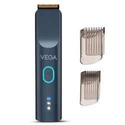 Vega Battery Powered SmartOne Series S2 Beard Trimmer for Men, 160 mins Runtime, IPX7 Waterproof 40 Length Settings, (VHTH-31), Blue