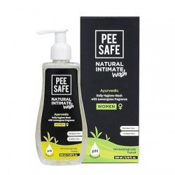 Pee Safe Intimate Wash For Women Natural Ayurvedic with Lemongrass Fragrance and 100% Alcohol-Free 200 ml 100% | pH Balanced | Sulfate Free