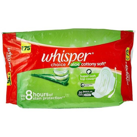 Whisper Choice Aloe Vera Freshness Wings - 20 Pads (Pack of 1)