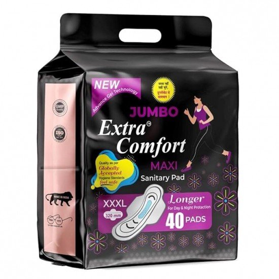 MADRIC Jumbo Extra Comfort Maxi | XXXL (320mm) | New Advance Gel Technology PACK OF 1 40 PCS (XXXL)