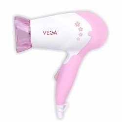 VEGA Insta Glam Foldable 1000 Watts Hair Dryer With 2 Heat & Speed Settings, VHDH-20, (Made In India)