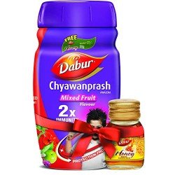 Dabur Chyawanprash Mixed Fruit 2X Immunity - 500g with Dabur Honey 50g Free