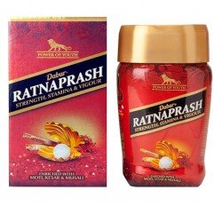 Dabur Ratnaprash Chyawanprash - 450 Gm, For All Seasons, A Complete Family Health Tonic, Red