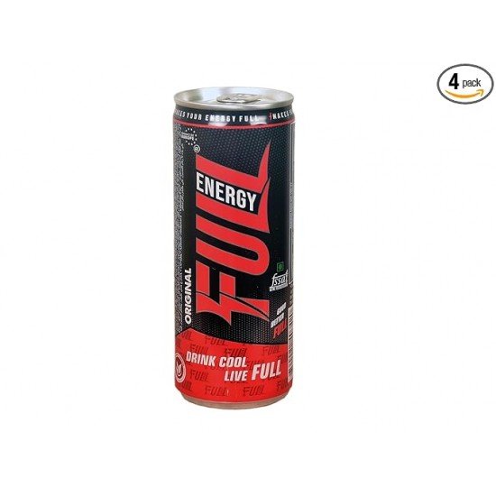 Full Energy - The Ultimate Energy Drink for a Quick Boost, Pre-Workout Fuel, and Revitalizing Your Body and Mind (PACK OF 4)