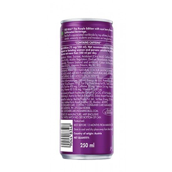 Red Bull Energy Drink, Purple Edition, 250ml - Pack of 24