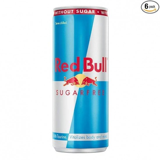 Red Bull Energy Drink, Sugar Free, 250 ml (Pack of 6)