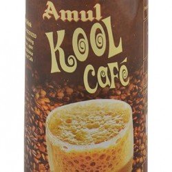 Amul Flavoured Milk - Kool Cafe, 200Ml Tin, Liquid