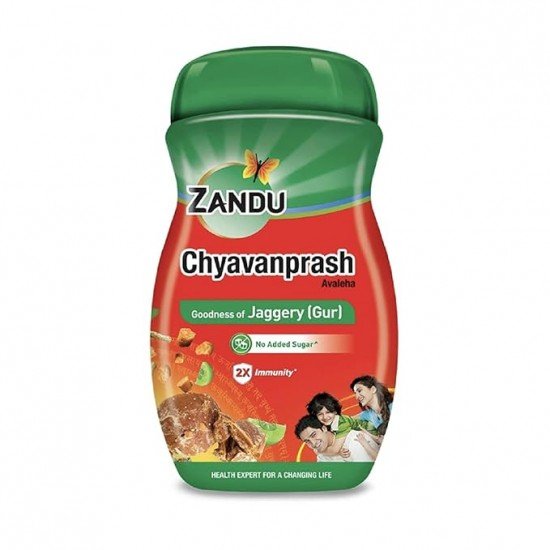 Zandu Chyavanprash Avaleha, Made with Jaggery (Gur), 900g, No added Sugar, 2X Immunity, Increases Strength and Stamina