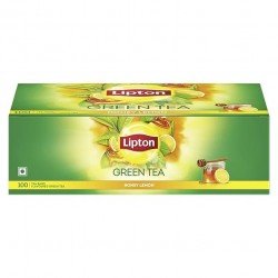 Lipton Honey Lemon Green Tea Bags, All Natural Flavour, Zero Calories - Improves Metabolism & Reduces Waist 100 pcs