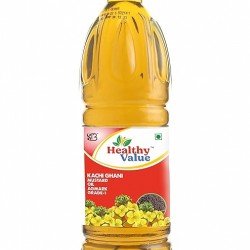 Healthy Value Kachi Ghani Mustard Oil 500 ml bottle | Healthy Cooking Oil | Cooking Mustard Oil | Healthy Mustard Oil | Sarson Oil