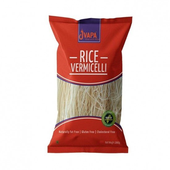 Jvapa Rice Vermicelli - 250 Grams | Gluten Free | Cholesterol Free | Naturally Fat Free