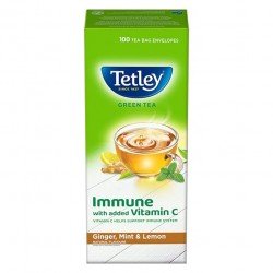 Tetley Green Tea, Ginger, Mint And Lemon, 100 Tea Bags