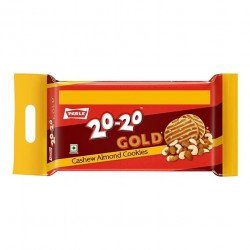 Parle 20-20 Gold Cashew Cookies Pouch, 600g/604.8g (Item Weight May Vary)