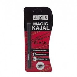 Extra Super Black KAJAL PENCIL, 12 HOURS LONG LASTING KAJAL, WATER PROOF KAJAL, SMUDGE PROOF KAJAL, Iconic Kajal, 0.35 gm (Single Piece)