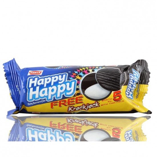 Parle Biscuits - Happy Happy (Chocolate &Vanilla), 75g Pouch