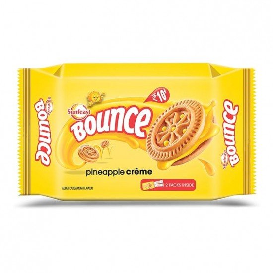 Sunfeast Bounce Cream Pineapple Zing, 82 g