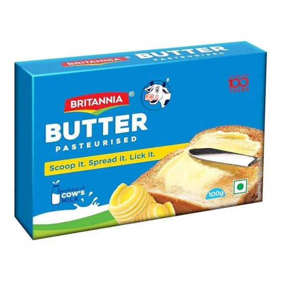 Britannia Butter Pasteurized, 100g Pack