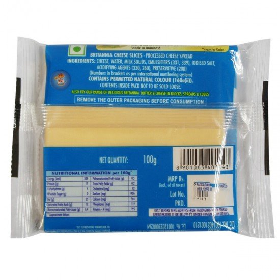 Britannia Cheese Slices 100g