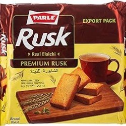 Parle RUSk - Real Elaichi Biscuits - 200 G [Promo Pack Of 3]