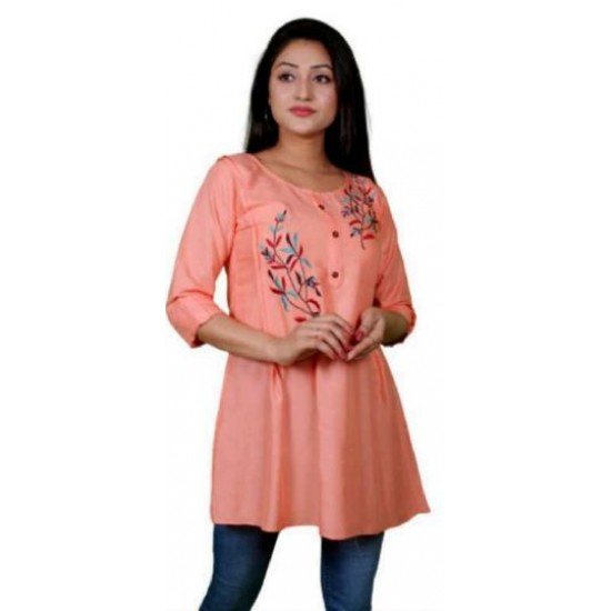 Women Orchid Embroidered Tops