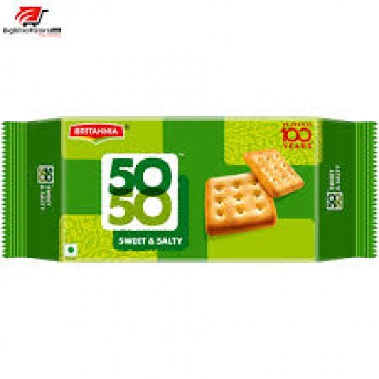 Britannia 50-50 Sweet & Salty Biscuits, 200gm