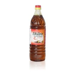 Dhara Kachi Ghani Oil - Mustard, 1L Bottle