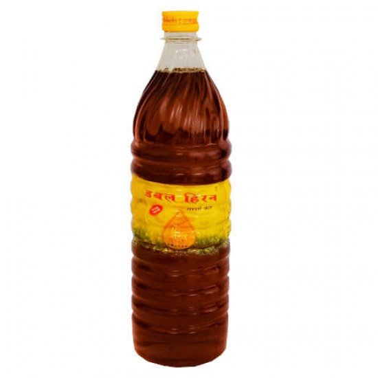 Mustard Oil (ସୋରିଷ ତେଲ) Bottle Pack Double Hiran 1Ltr.