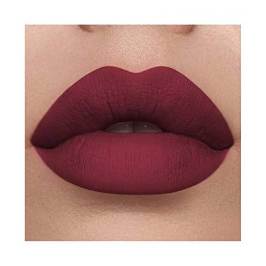 Face Up Moisturizing Non Transfer Long Lasting Maroon Liquid Lipstick Matte | Full Coverage | Waterproof | Shade - Maroon (M - 07)