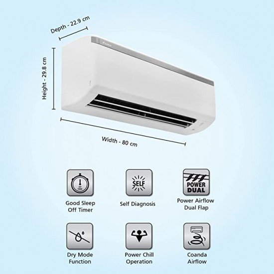 Daikin 1 Ton 3 Star Split Fixed Speed AC 