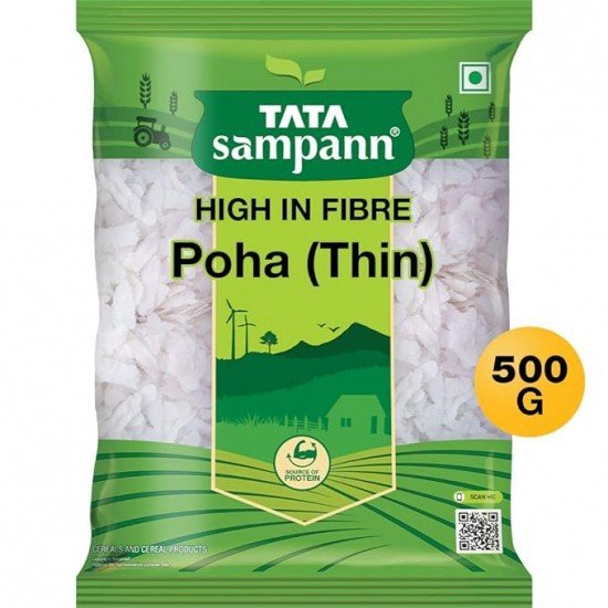 Tata Sampann White Thin Poha (CHUDA), 500g