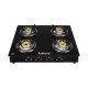 Fabiano FAB-4BR 4 Burner Stainless Steel with Glass Top Manual Gas Stove