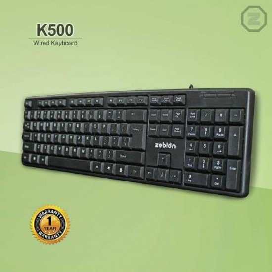 Zebion Wired USB K500 USB Keyboard