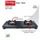 Prestige Edge 02 Black Pebs 2 Burner Glass Manual Gas Stove