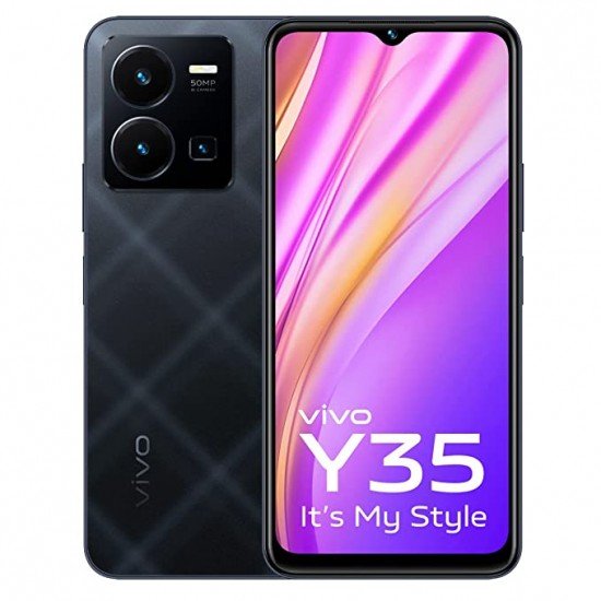 Vivo Y35 8GB 128GB Agate Black-Activated Mobile (8 GB RAM, 128 GB Storage)